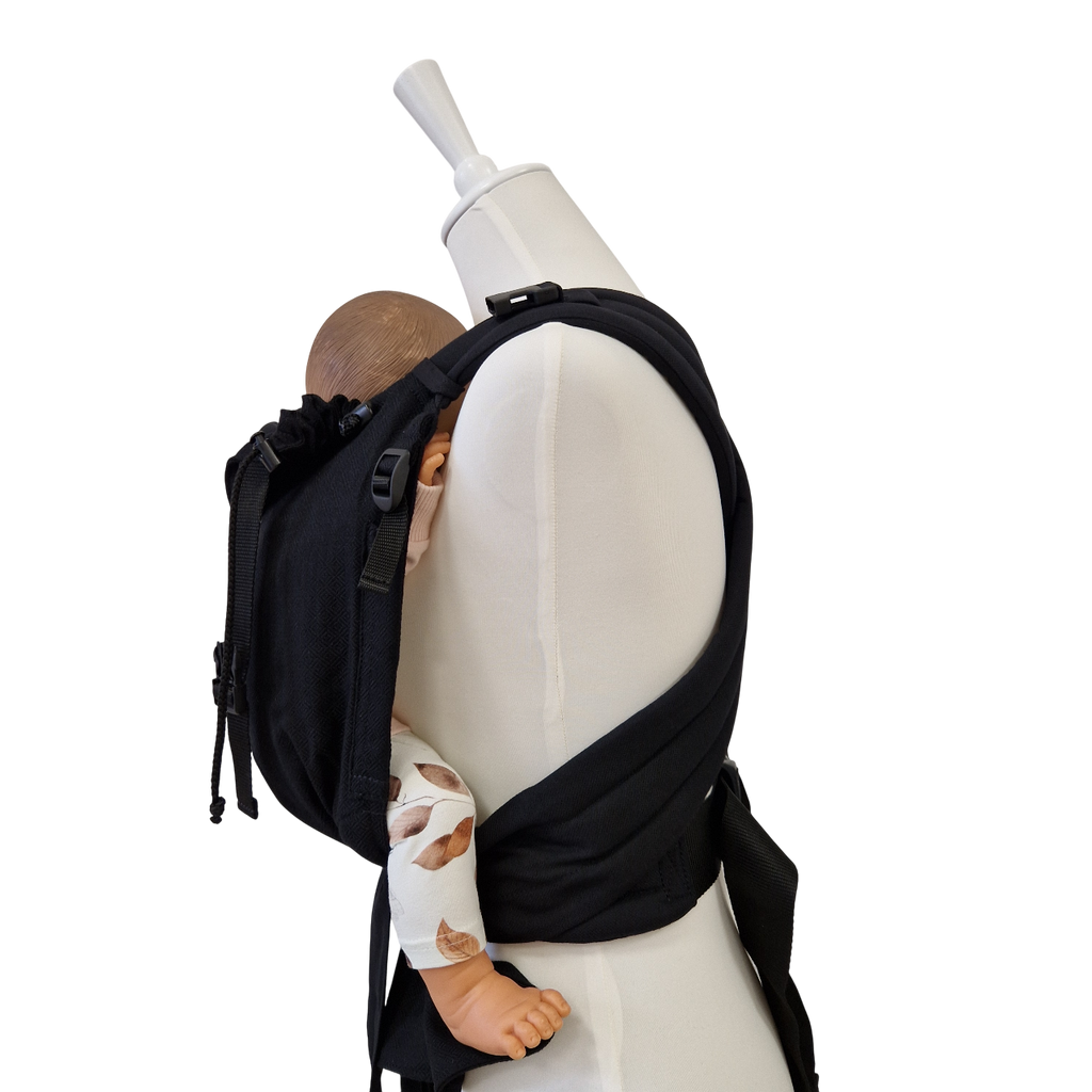 Talemo Leo Bæresele Sort – Ergonomisk og fleksibel fra nyfødt