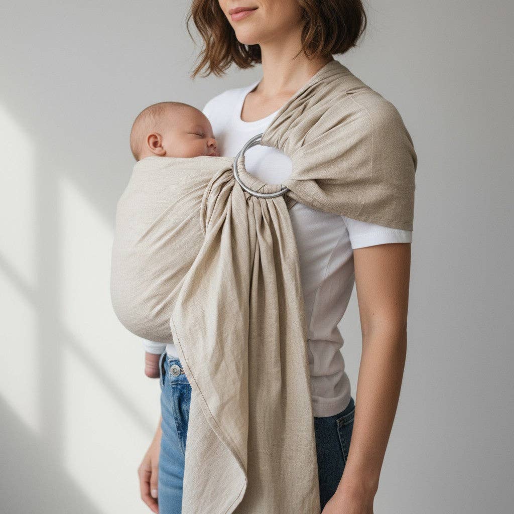 Linen Ring Sling Ivory – Ringslynge i lin