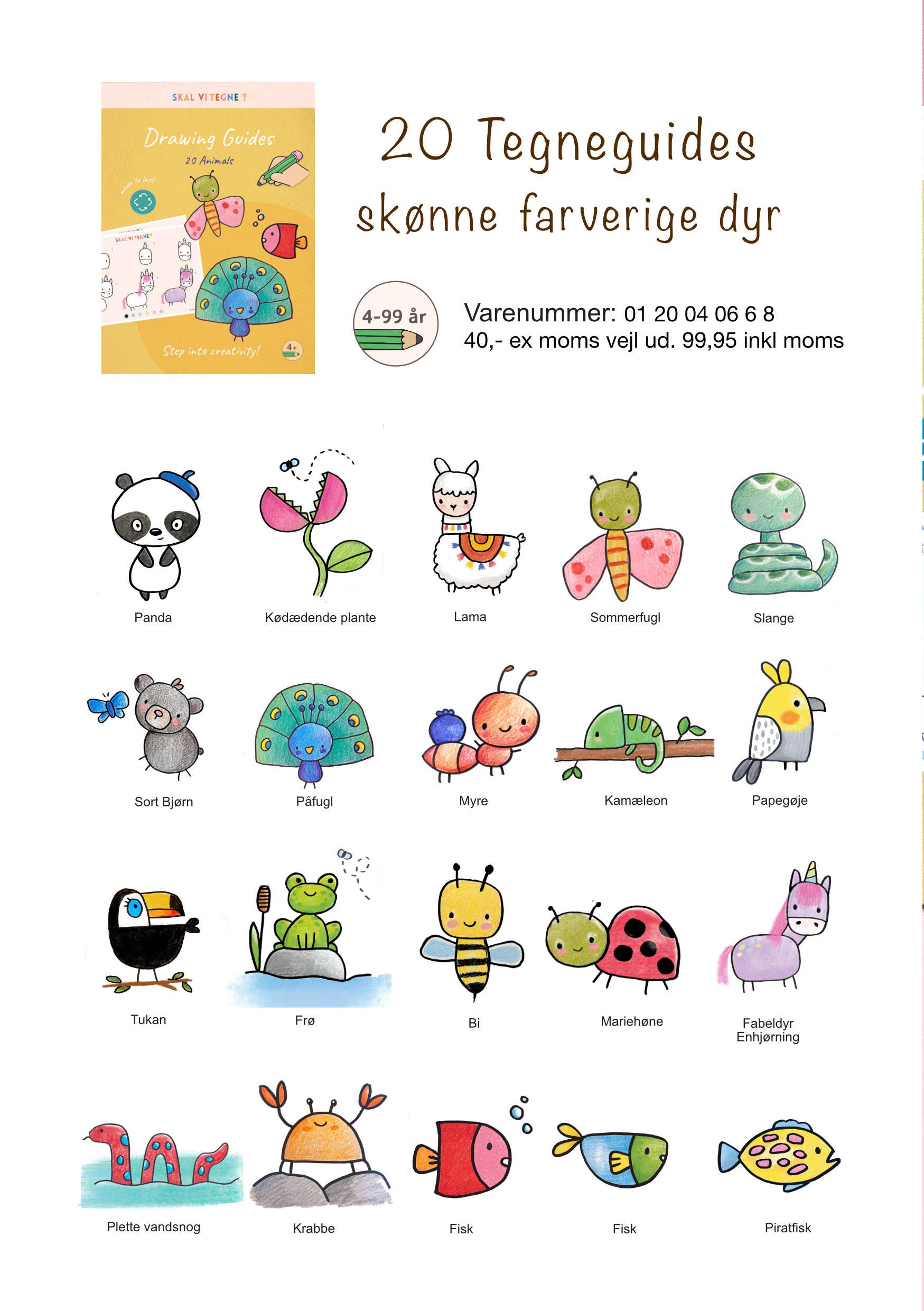 20 tegnemaler – Dyr